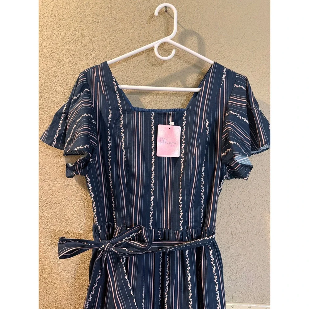 Mome Mommy Zippered Nursing Dress Size Medium - Picture 2 of 6